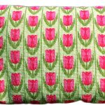 Tulips in rows Red
