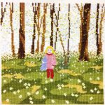 Girl in Wood at Springtime